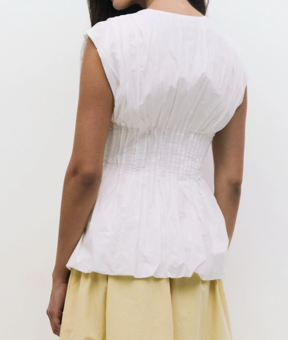Pleated Cotton Top