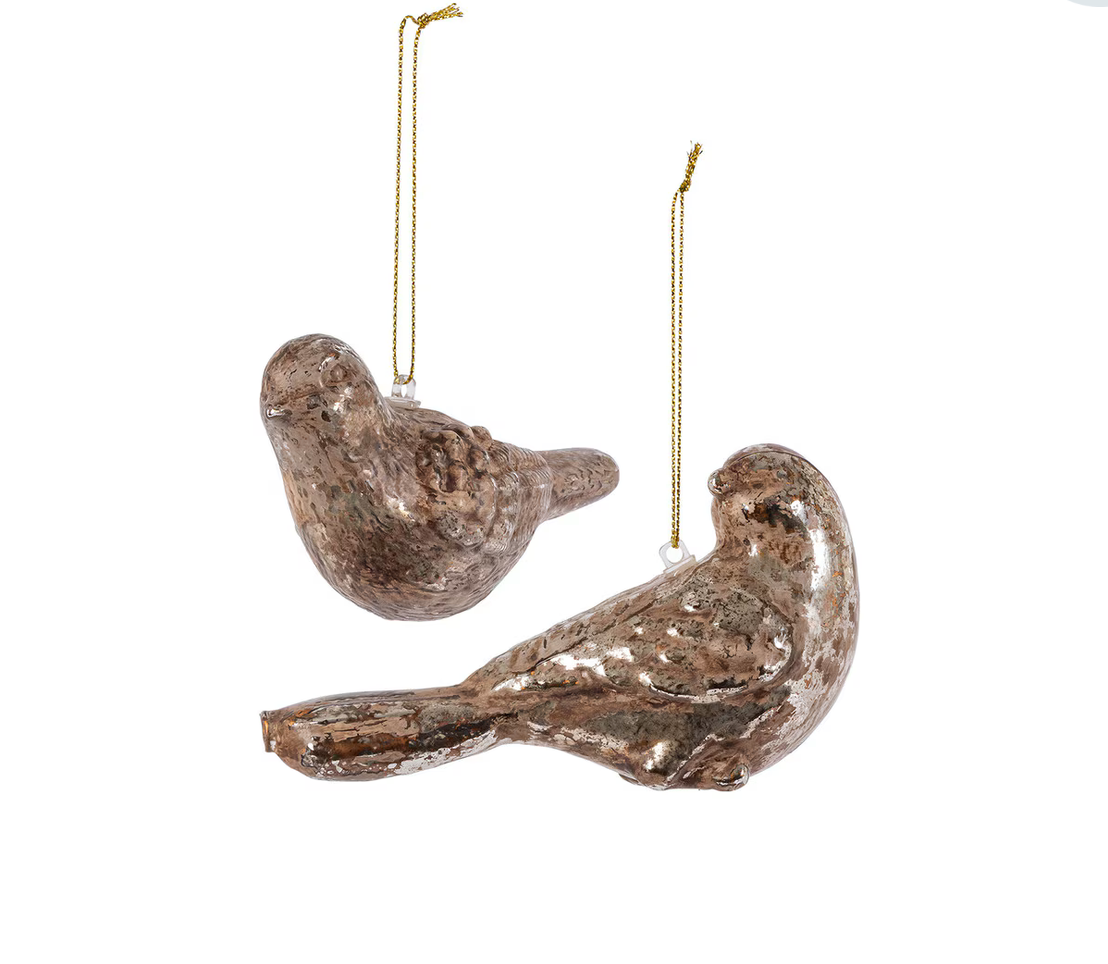 Antiqued Bird Ornament