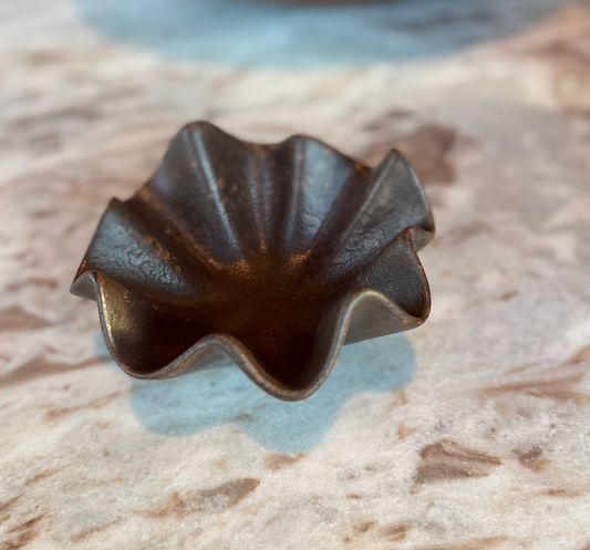 Fluted Brown Bowl