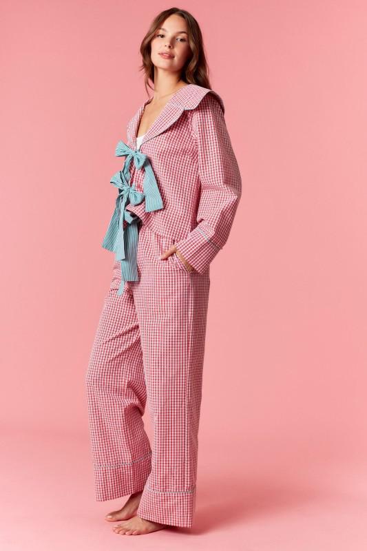 Gingham Christmas PJ Set