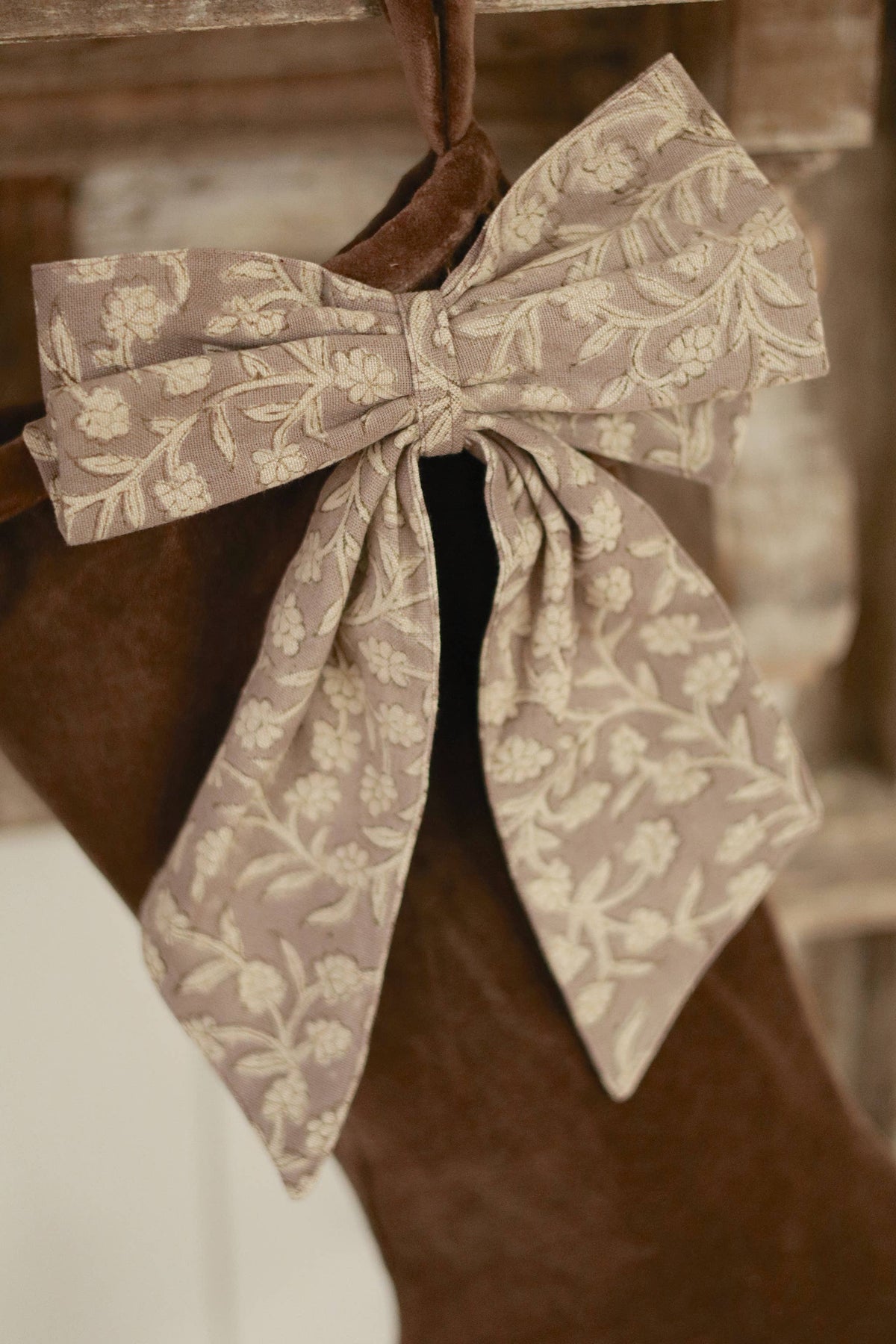 Wildvine Block Print Bow Clip