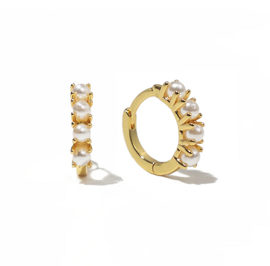 Gold Pearl Huggies