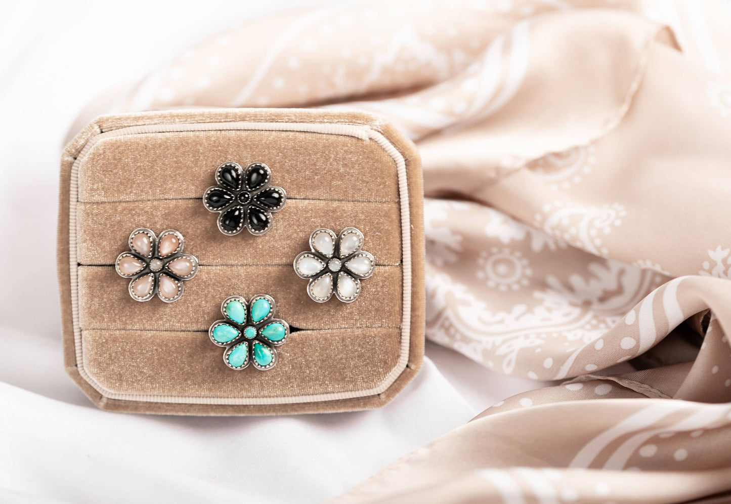 Turquoise Arch Stud Earrings