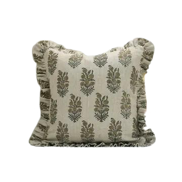 Fabled Flax Ruffle Pillow - 18"