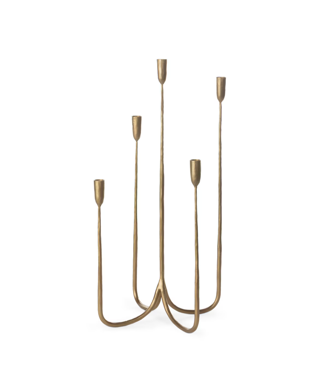 Forged Brass Candelabra, Tall