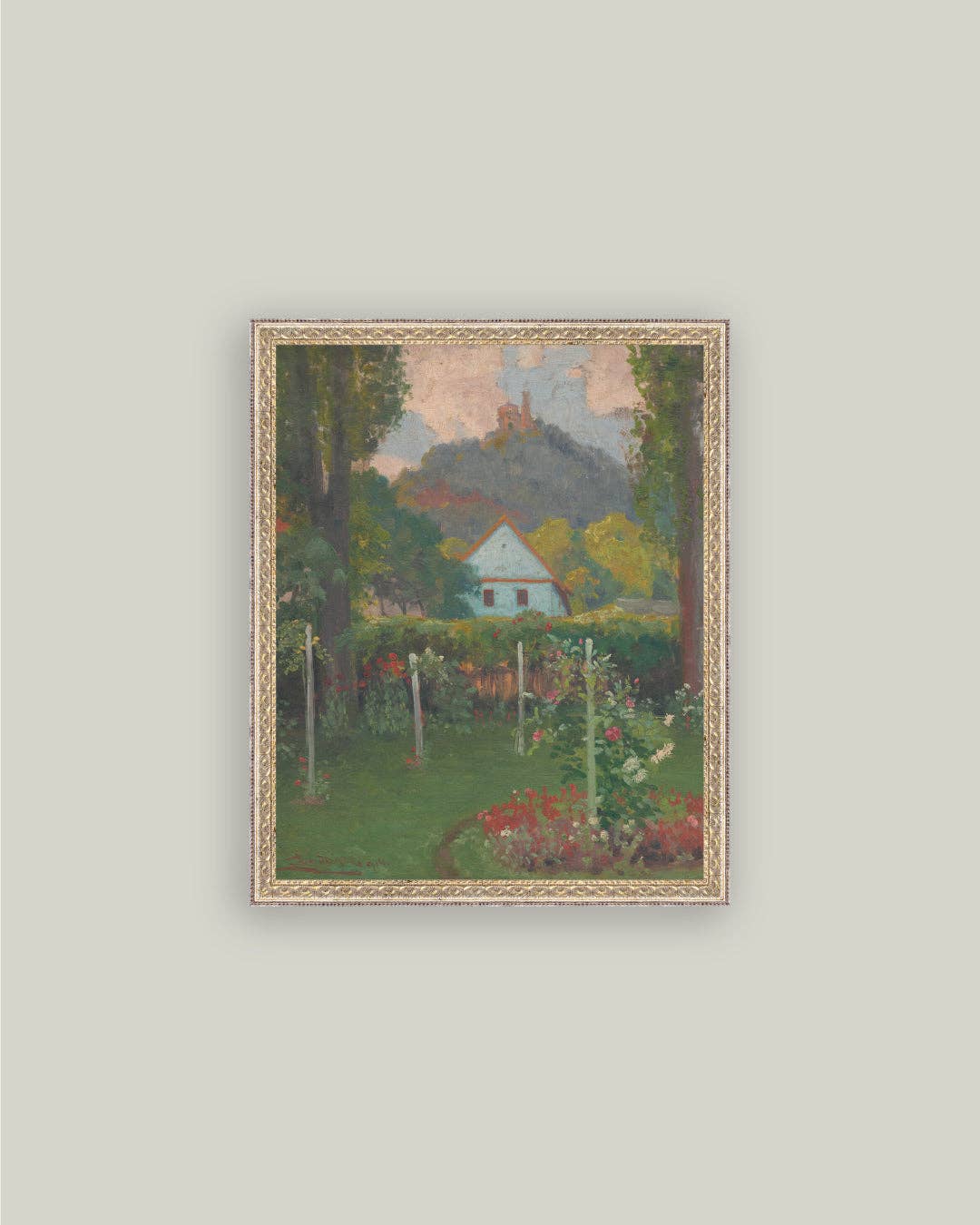 Cottage under Castle Art