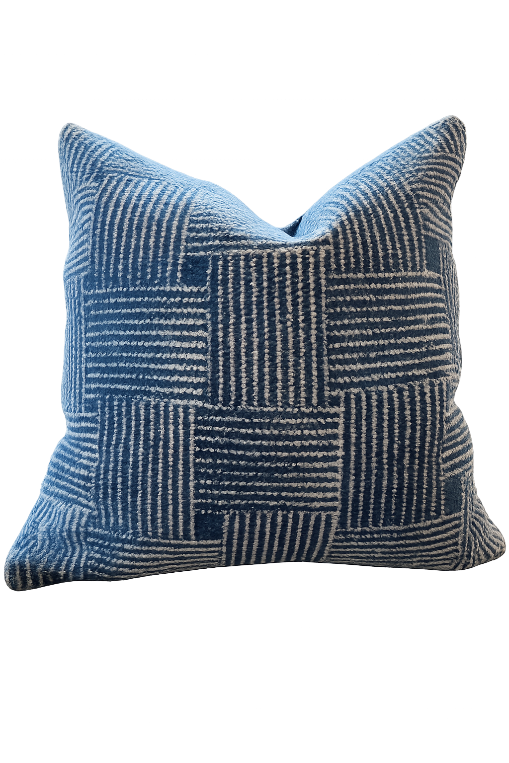 Indigo Geo Pillow - 22"