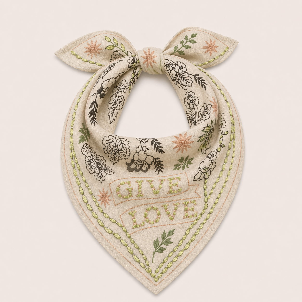 Bandana - Soft Lime + Soft Lime Stitching