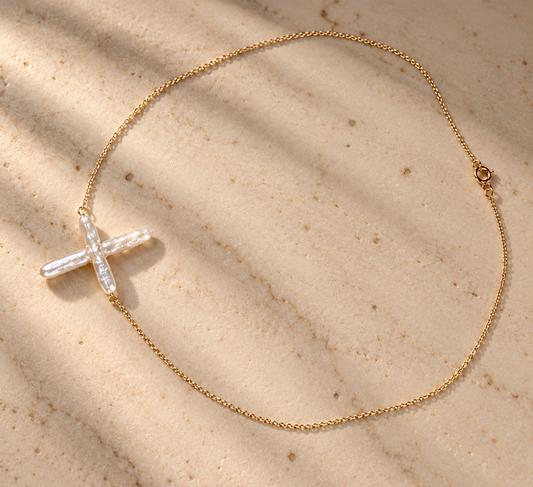 Pearl Cross Necklace