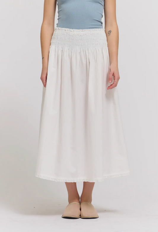 Eyelet Smocked Skirt