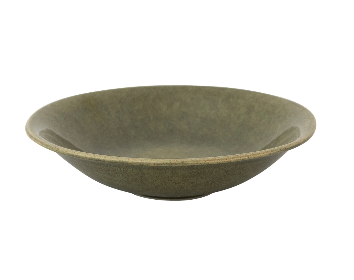 Stoneware Green Bowl