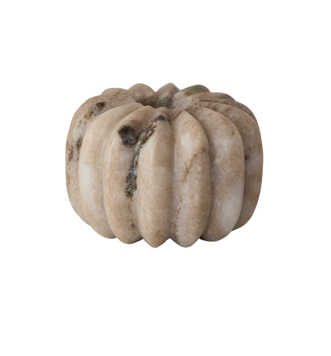 Marble Fluted Taper Candle Holder