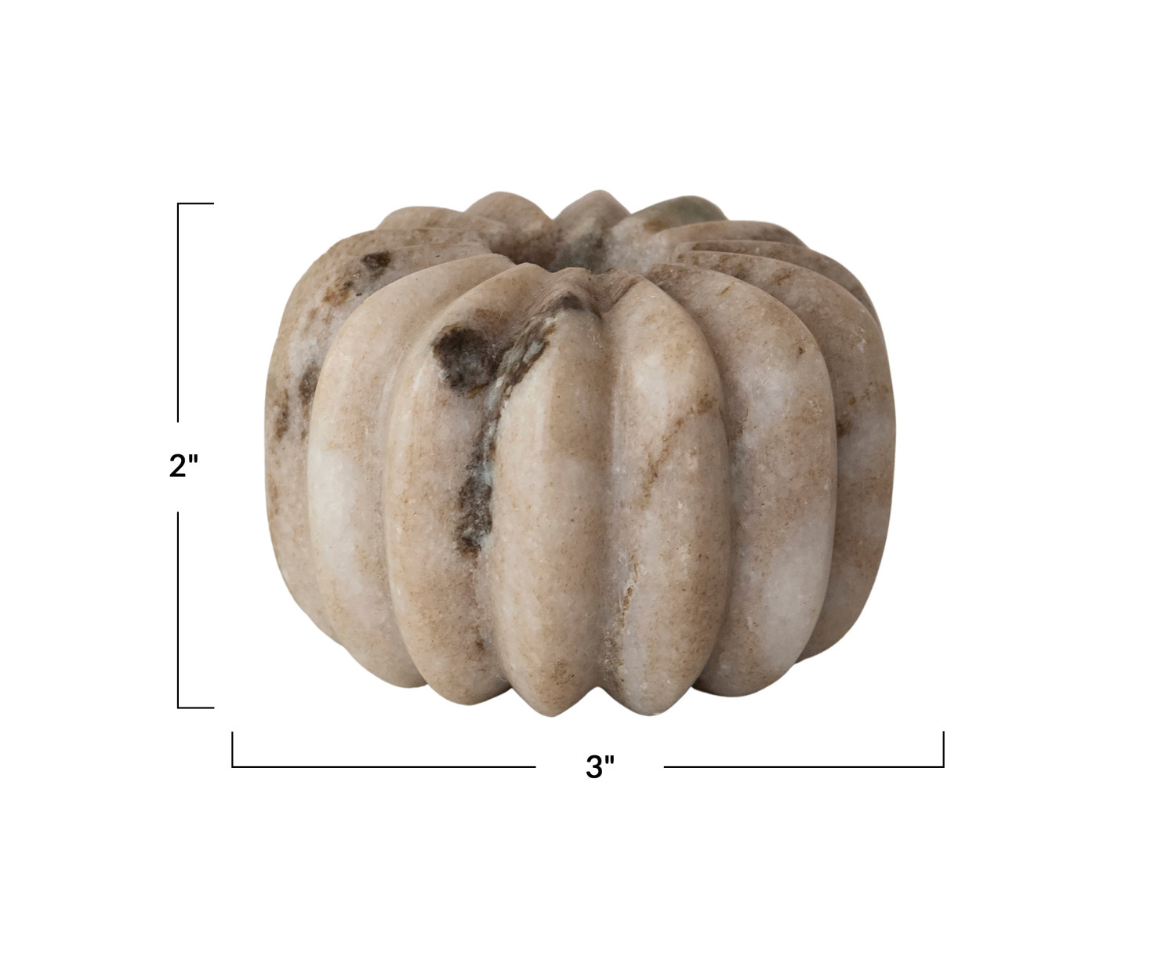 Marble Fluted Taper Candle Holder