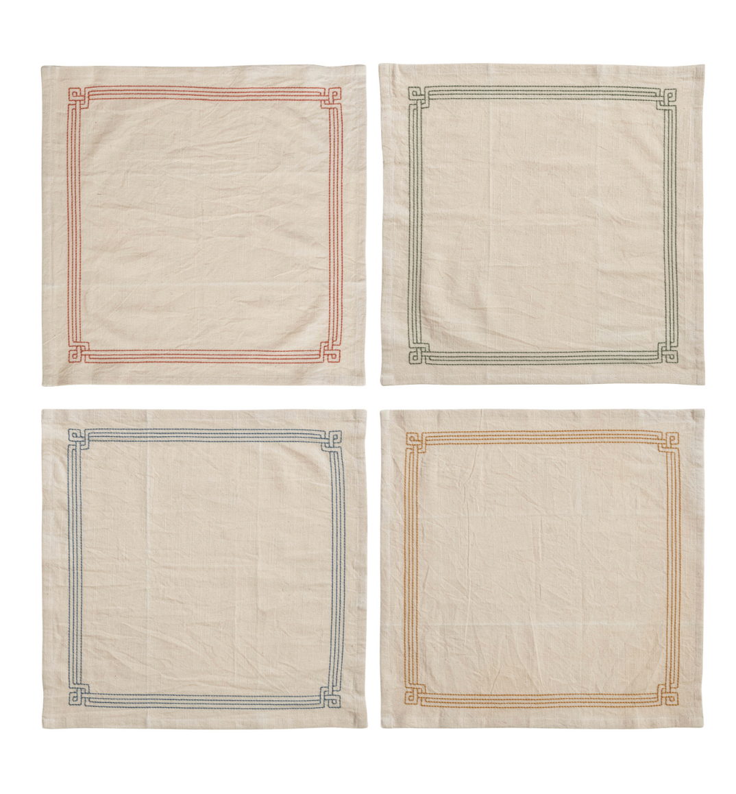 Cotton Napkin | Colored Stitch