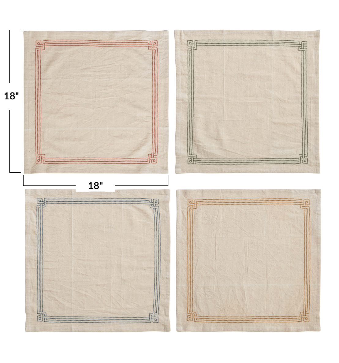 Cotton Napkin | Colored Stitch