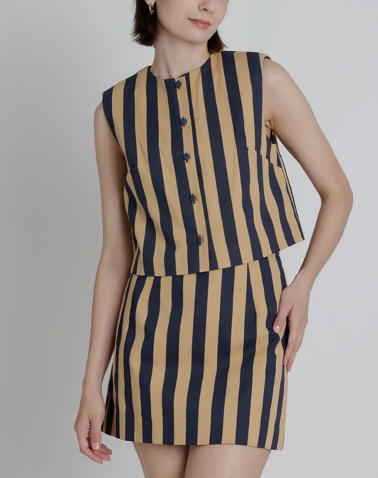 Striped Navy Top