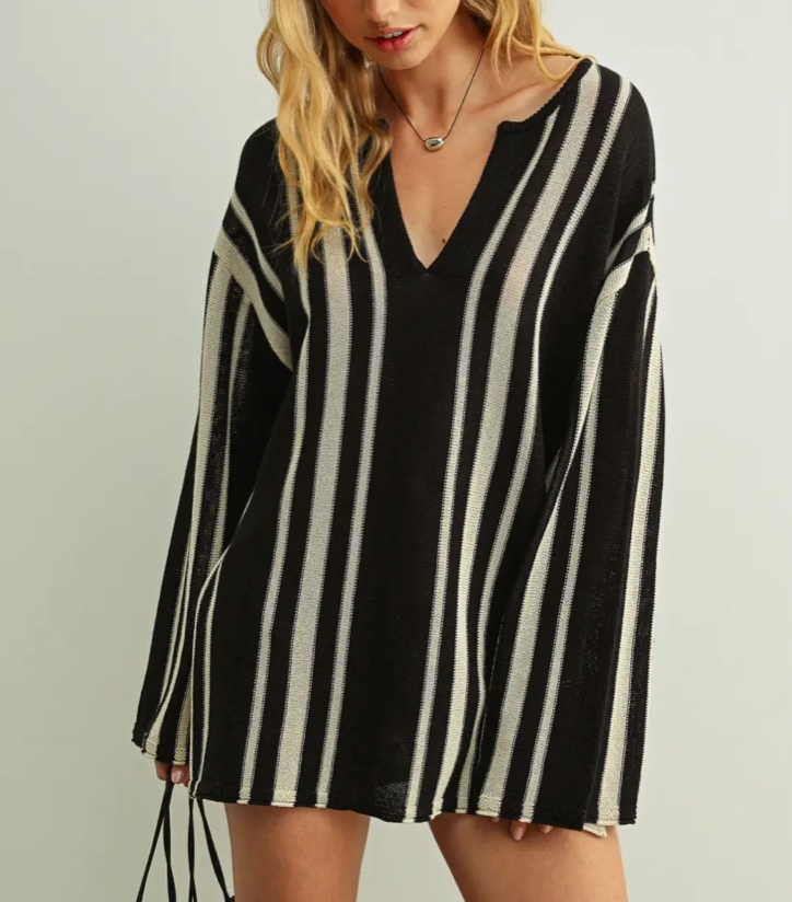 Black & White Stripe Tunic