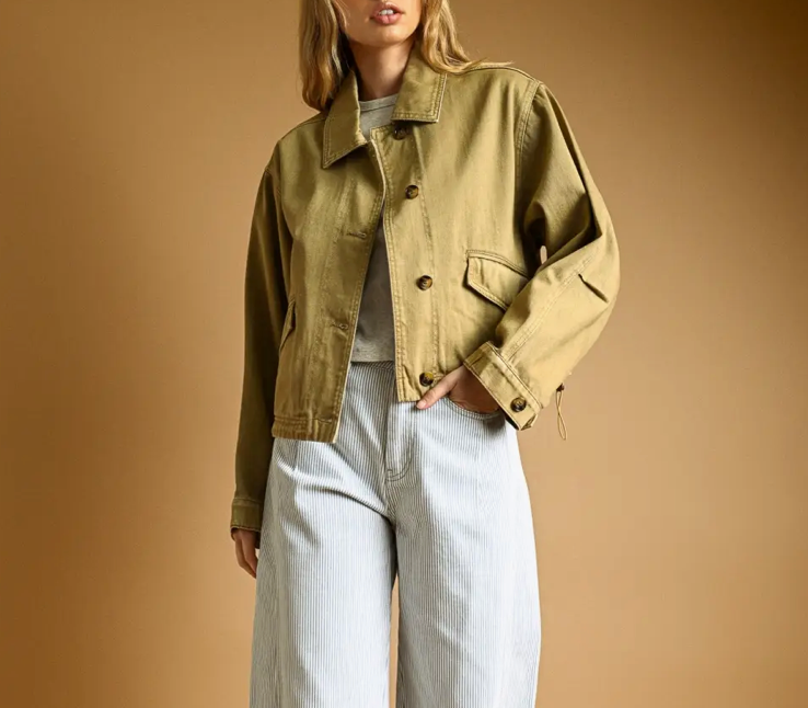 Olive Jacket | Cotton