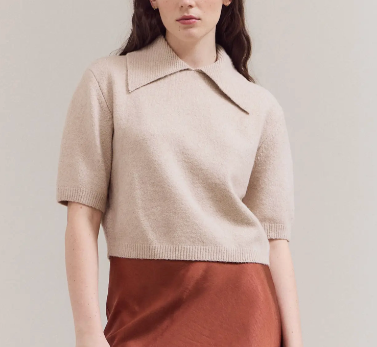 Irish Cream Knit Top