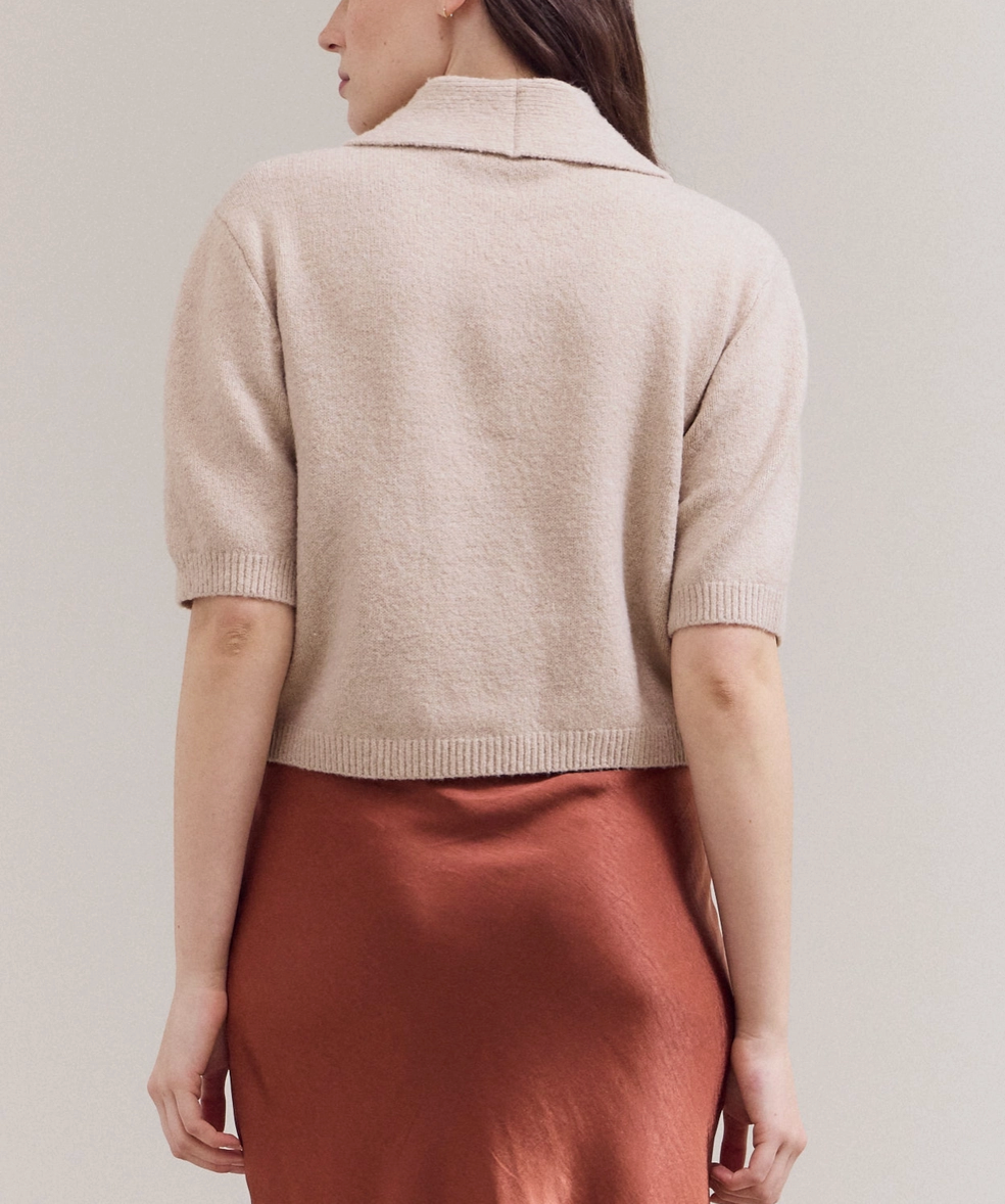 Irish Cream Knit Top
