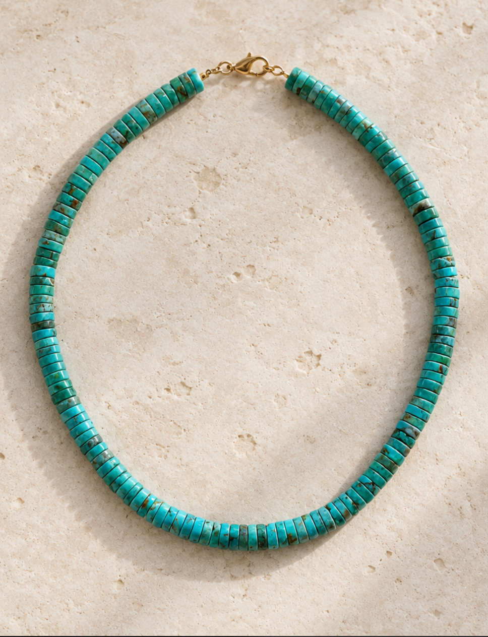 Turquoise Disc Necklace