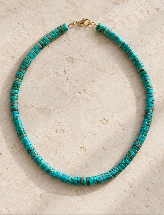 Turquoise Disc Necklace