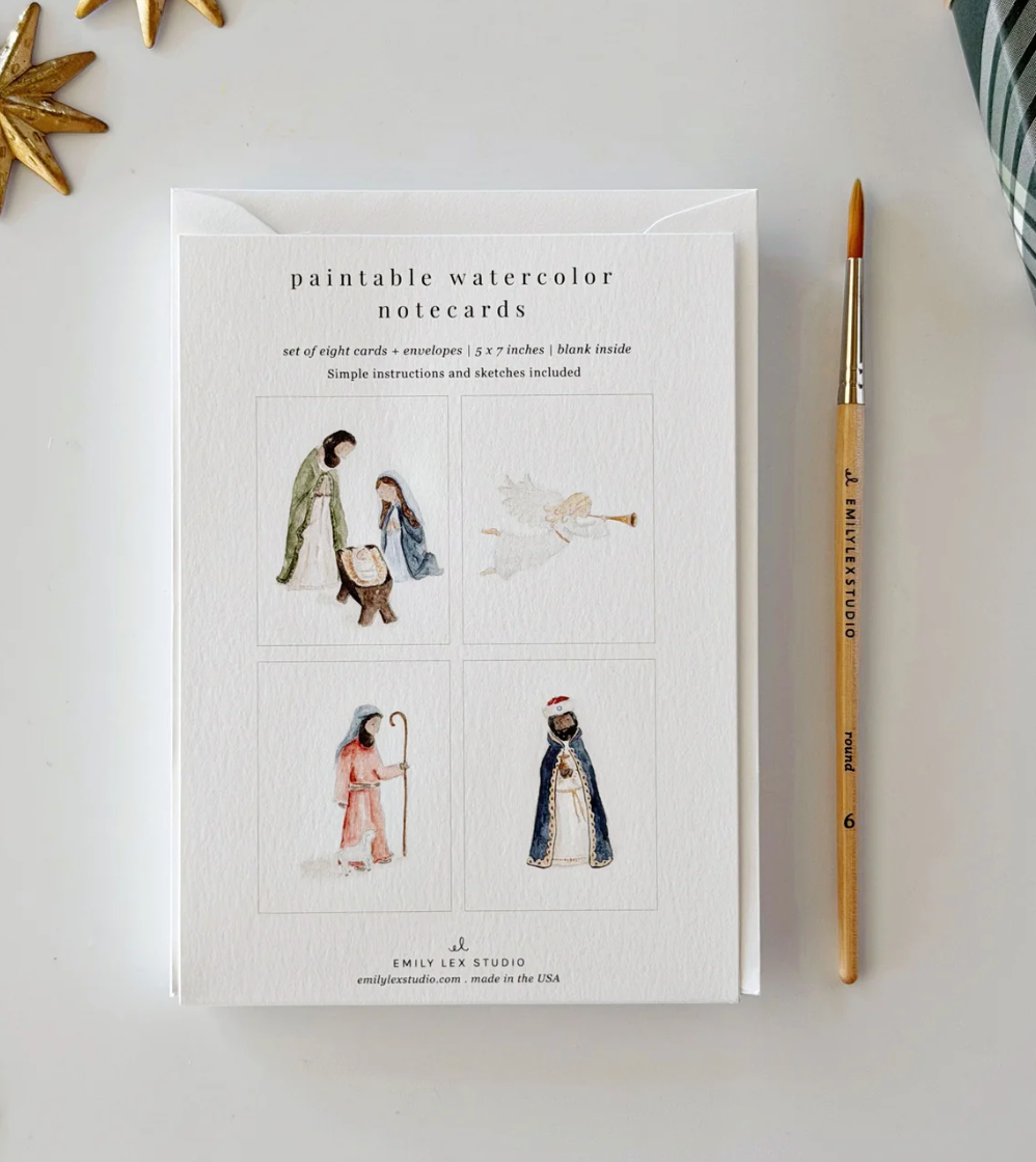 Paintable Notecard Set
