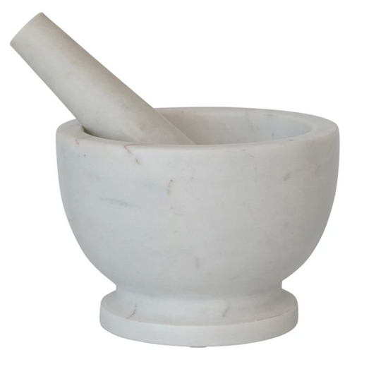 Marble Mortar & Pestle - Lg