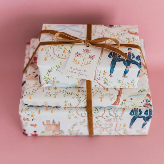 Christmas Toile Wrapping Sheets