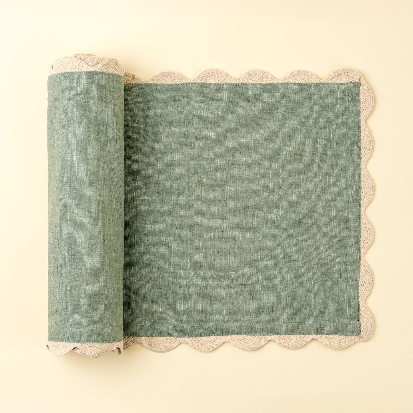 Rick Rack Table Runner, Green - 108"L