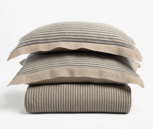 Bernadette Linen Duvet - Blue