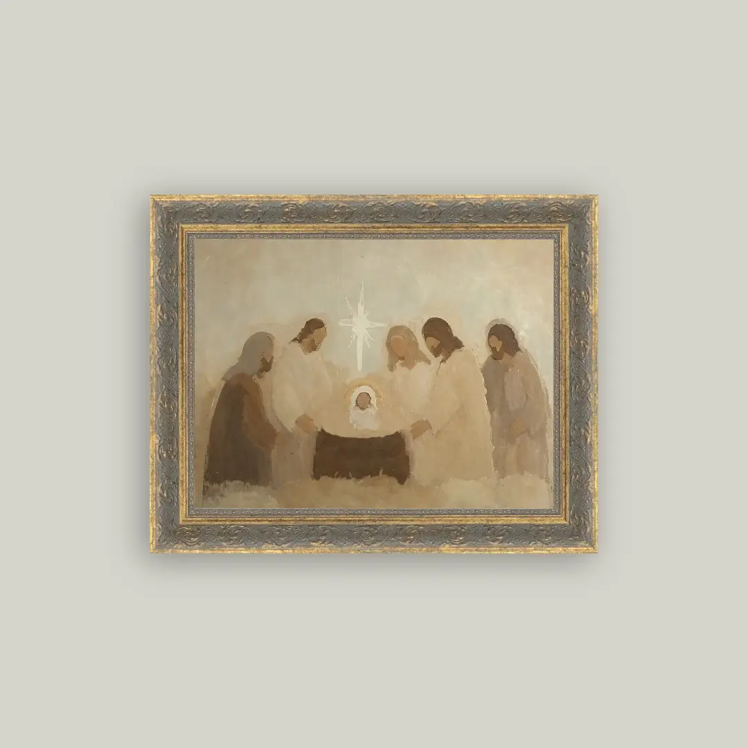 Neutral Nativity Framed Art