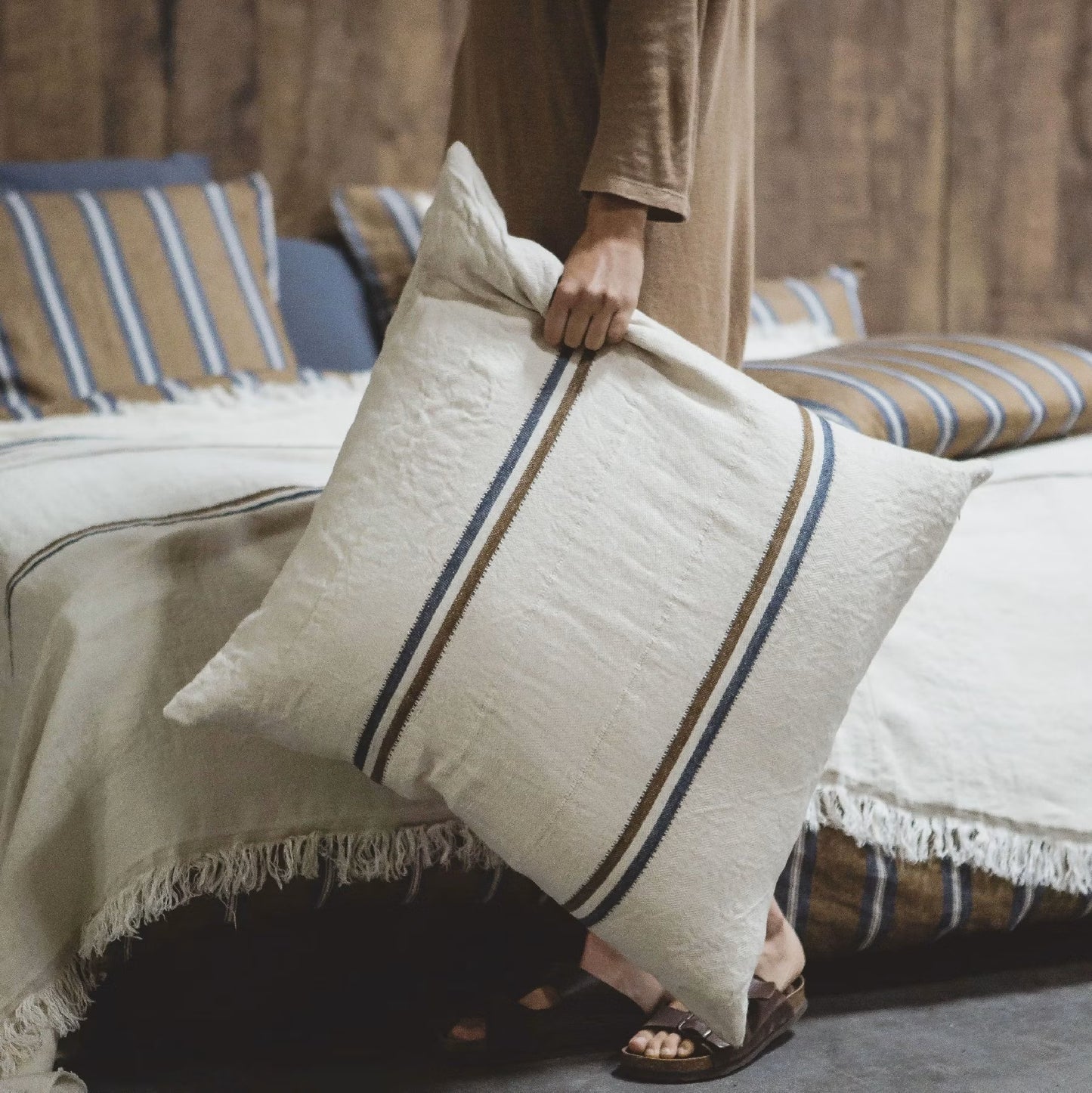 Auburn Stripe Pillow 25"