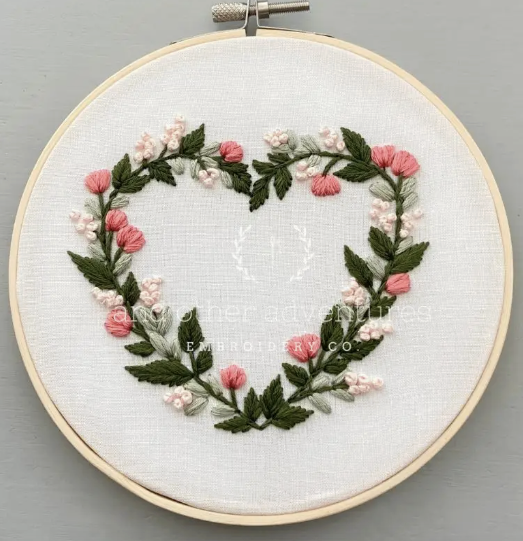 Embroidery Kit: Floral Heart