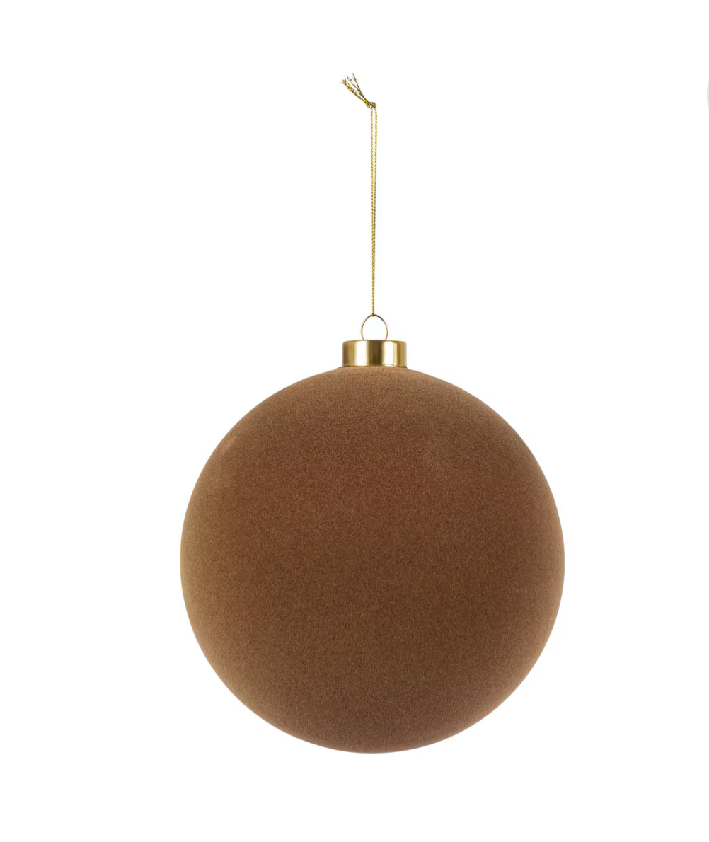 Flocked Ball Ornament