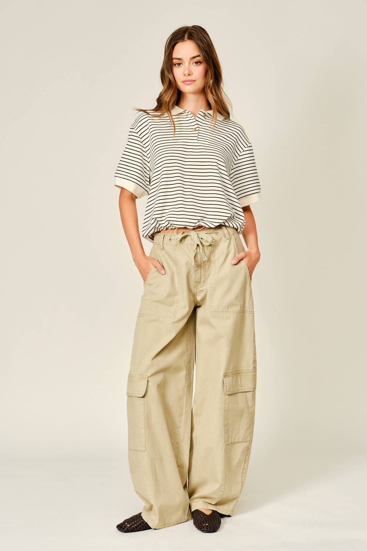 Tie Barrel Pants