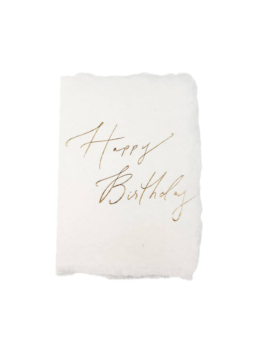 Happy birthday gold cursive