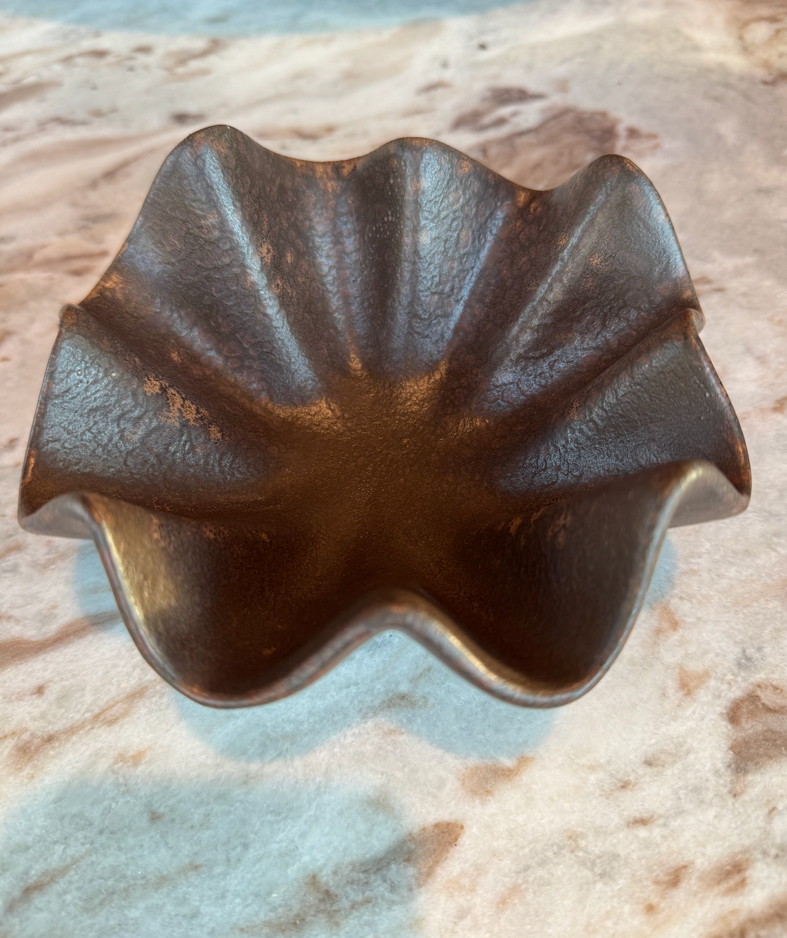 Fluted Brown Bowl