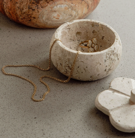 Travertine Trinket Box