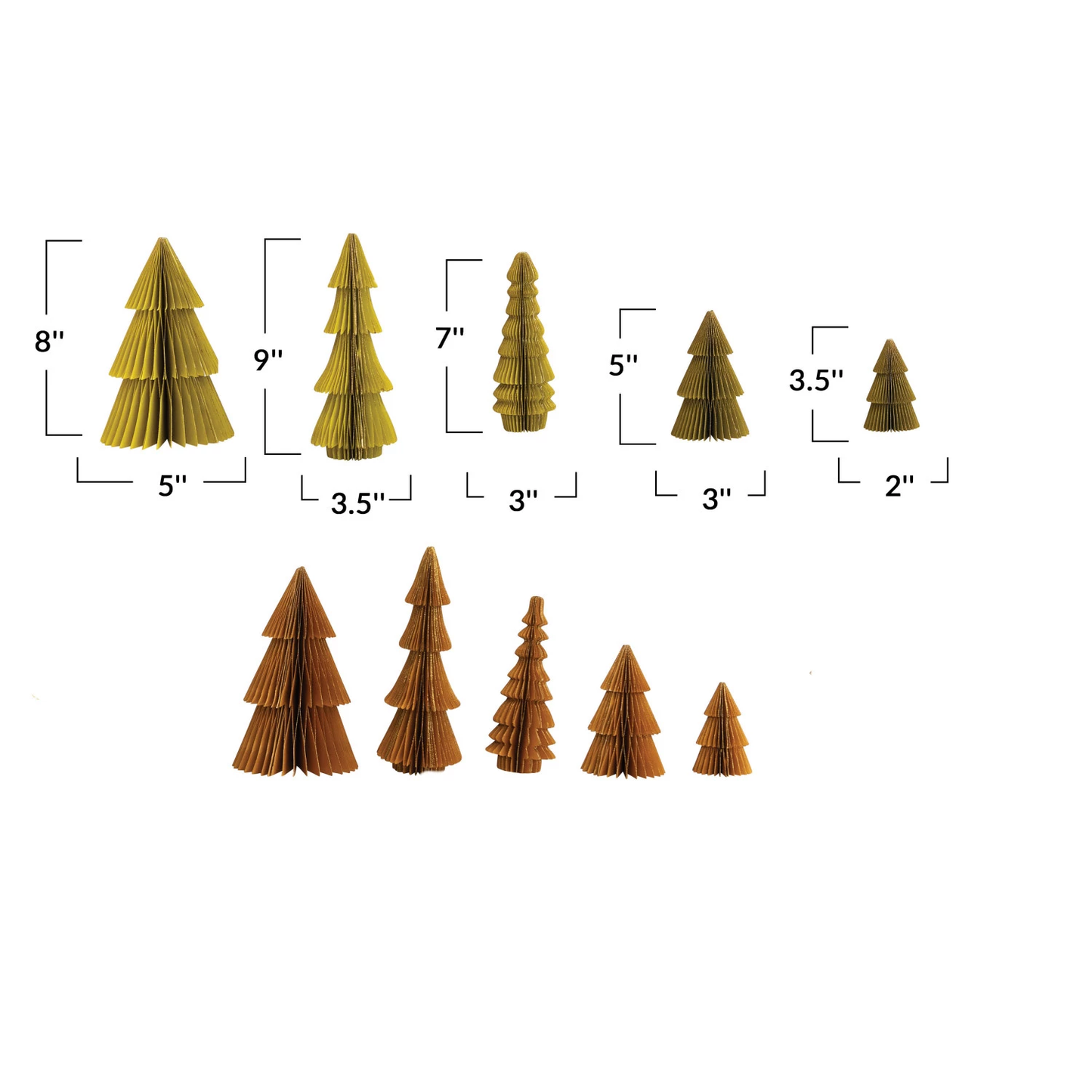 Paper Honeycomb Trees