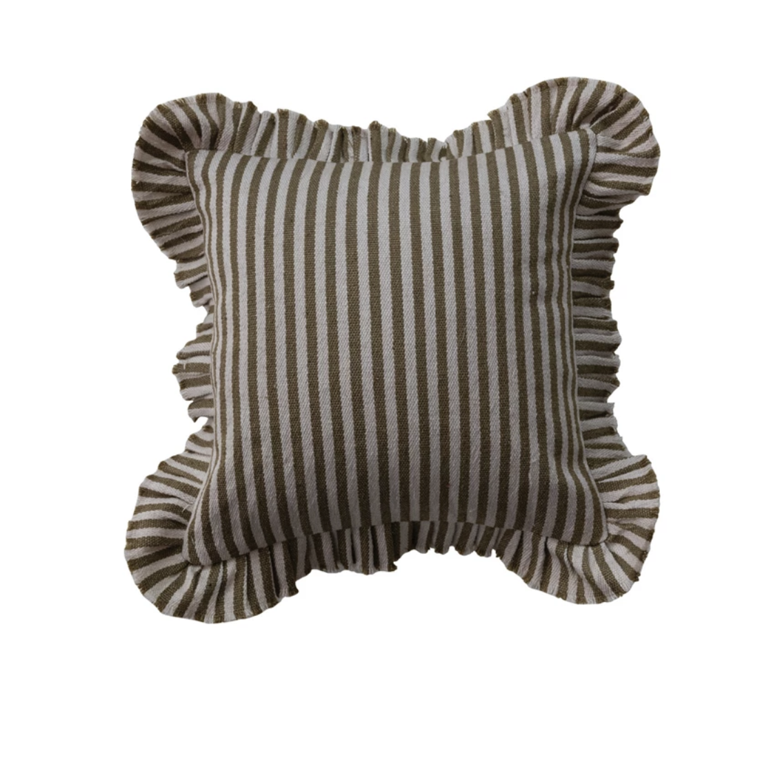 Olive Stripe Outdoor Pillow