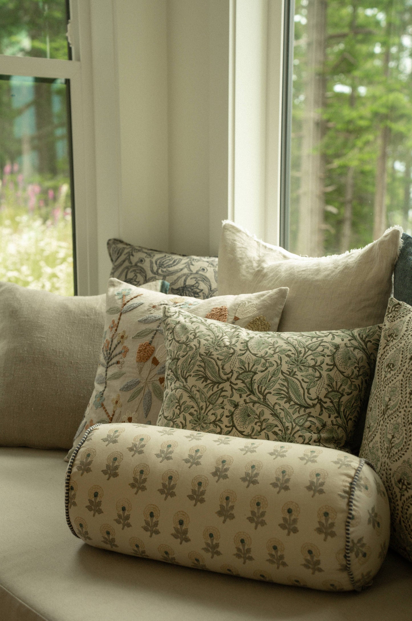Dema Block Print Bolster