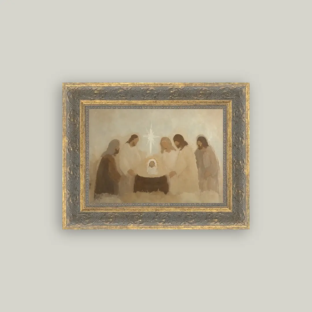 Neutral Nativity Framed Art
