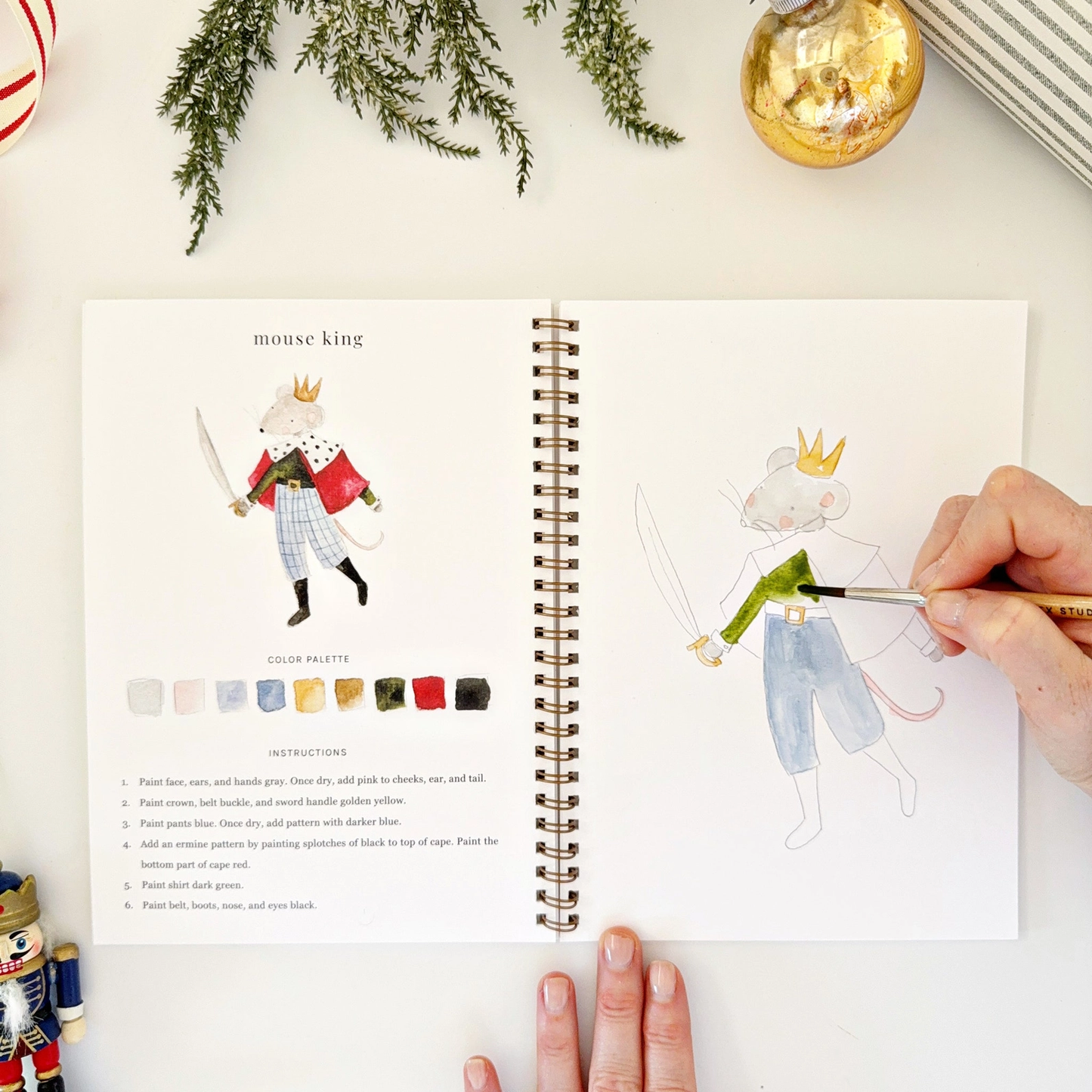 Nutcracker Watercolor Workbook