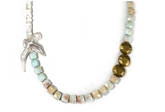 Aqua Terra Jasper + Pearl Necklace