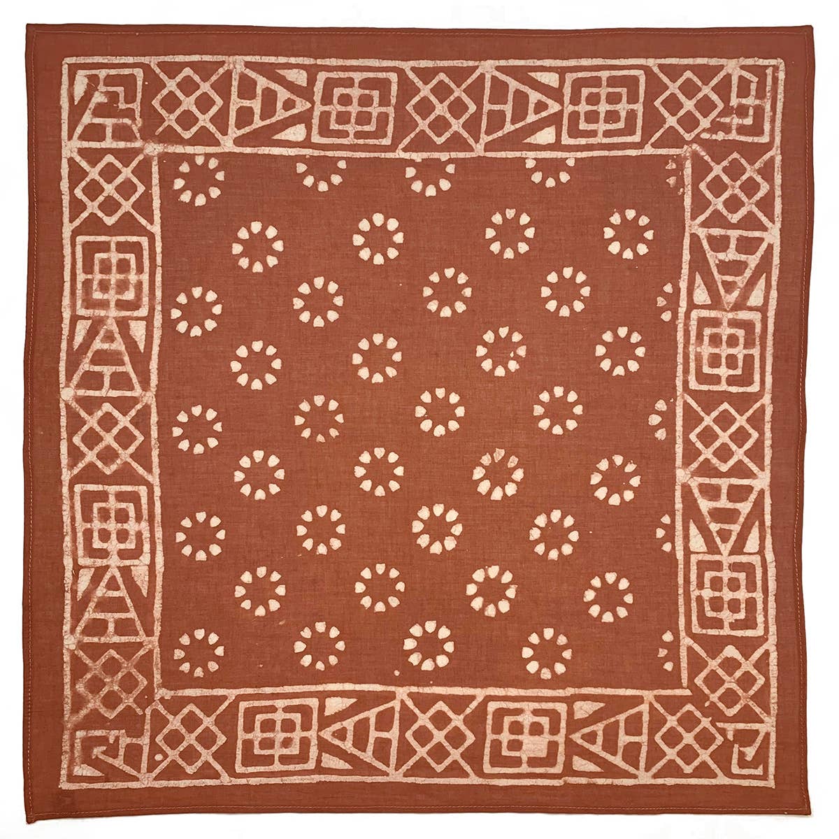 Brown Block Printed Bandana