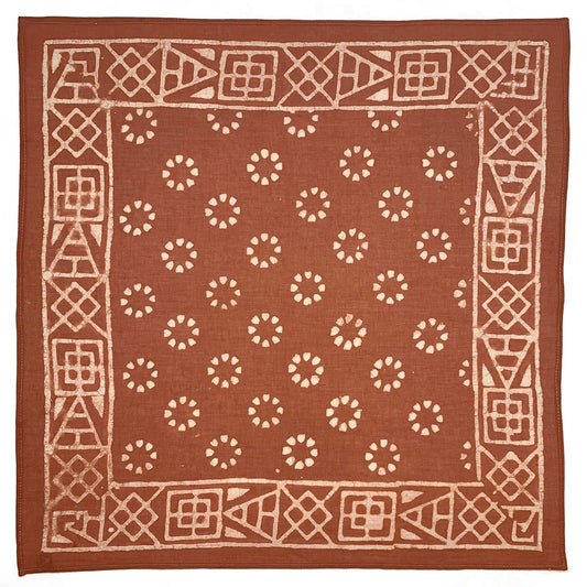 Brown Block Printed Bandana
