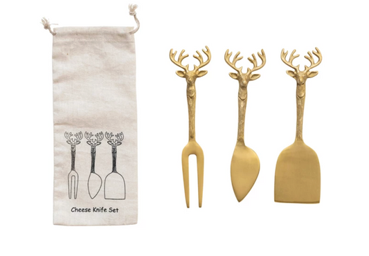 Reindeer Cheese Knives