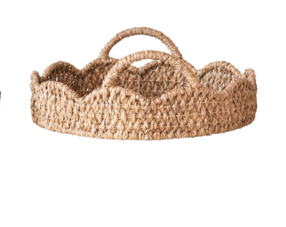 Scalloped Tray Basket - Medium
