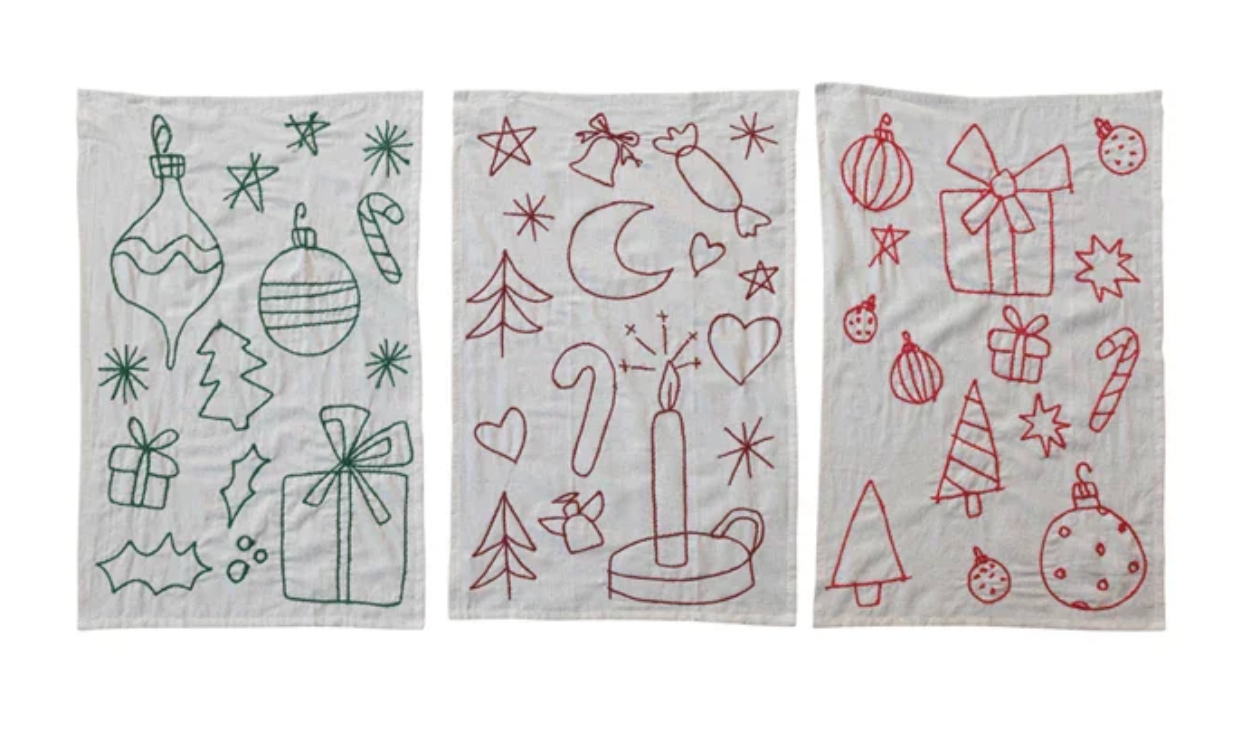 Embroidered Tea Towels